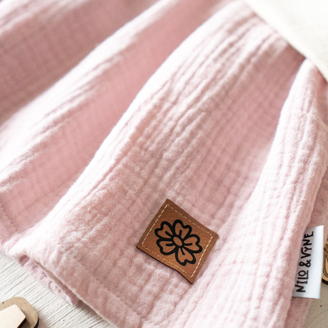 Kunstlederlabel - Blume Mini