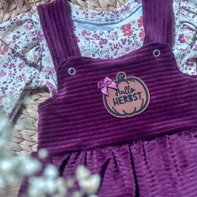 Kunstlederlabel - Herbstblatt Mini