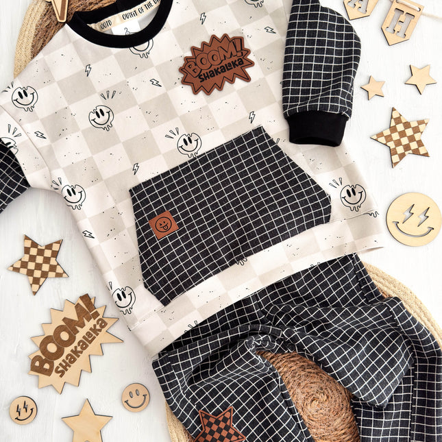 Kunstlederlabel - Stern Grid