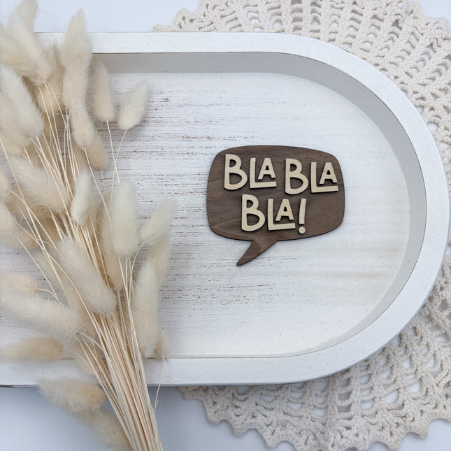 Sprechblase "Bla bla bla"