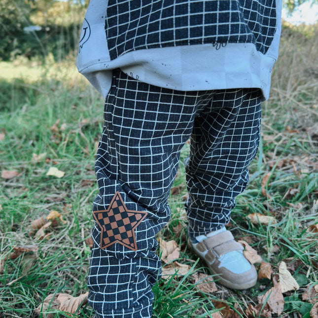 Kunstlederlabel - Stern Grid