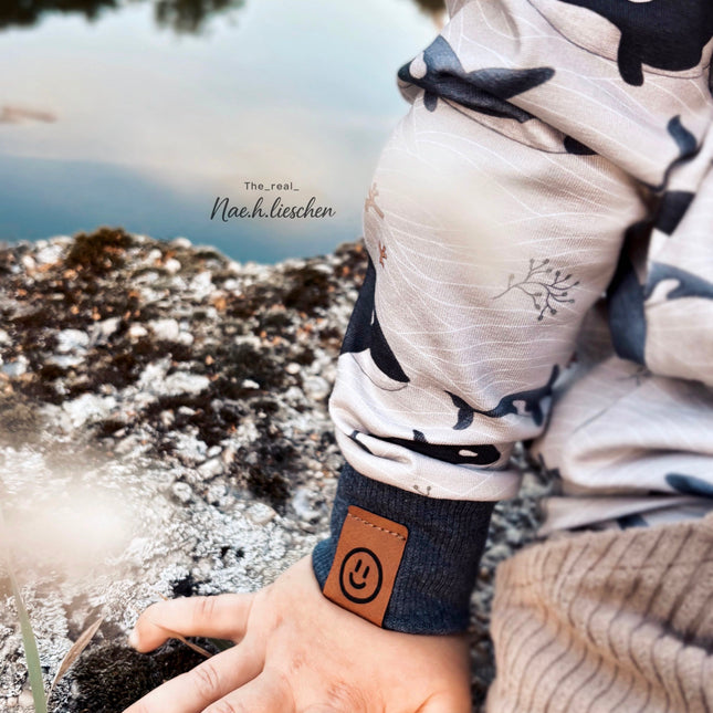 Kunstlederlabel - Knick Smile