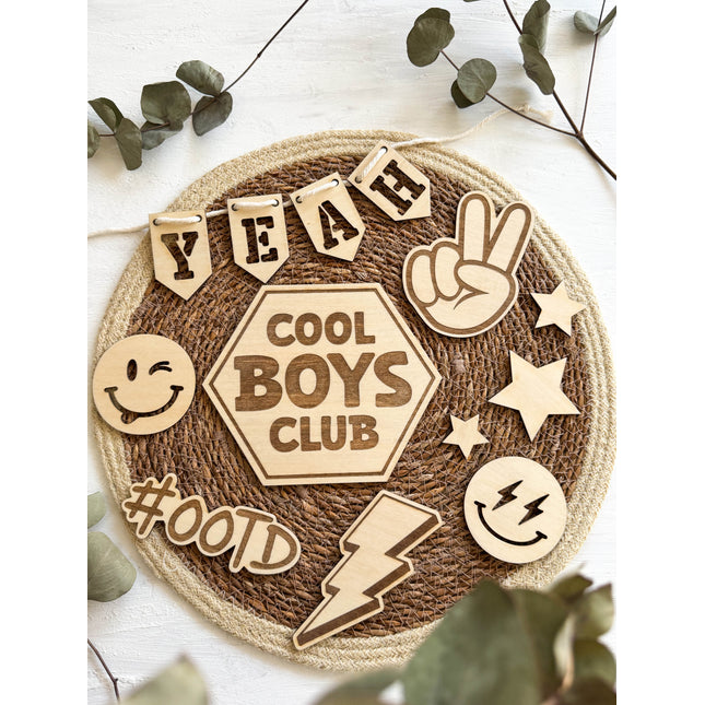 Flatlay Set - Cool Boys Club graviert