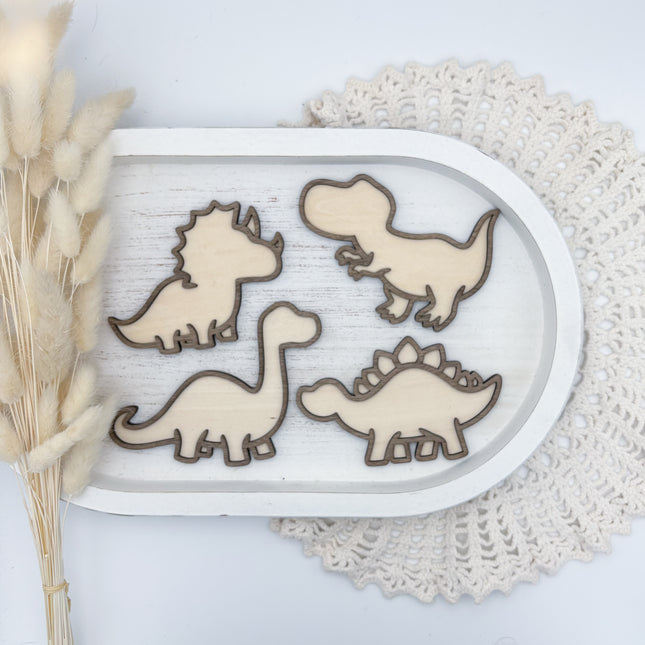 Flatlay Deko Set - Dinos 4er Set