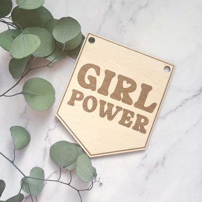 Schild - Girl Power graviert