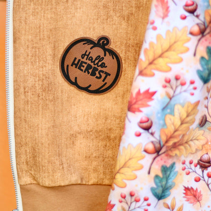 Kunstlederlabel - Hallo Herbst