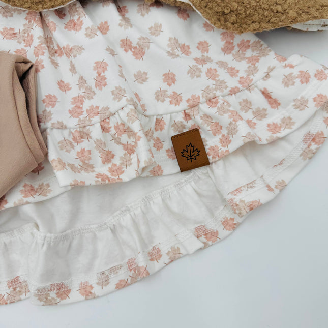 Kunstlederlabel - Knick Herbstblatt