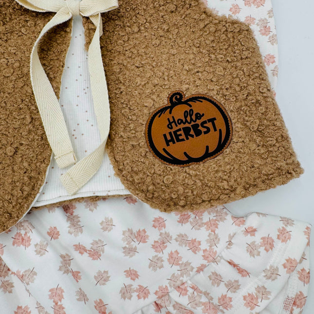 Kunstlederlabel - Hallo Herbst