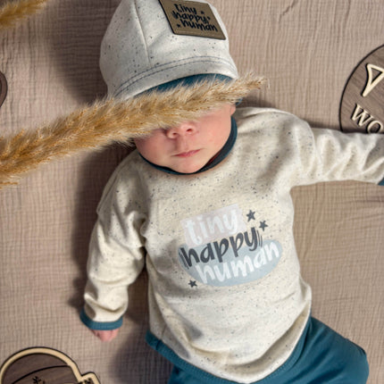 Kunstlederlabel - Tiny happy human