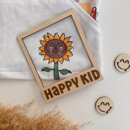 Polaroid Rahmen - Happy Kid graviert