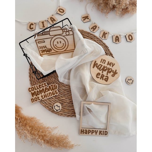 Flatlay Set - Happy graviert