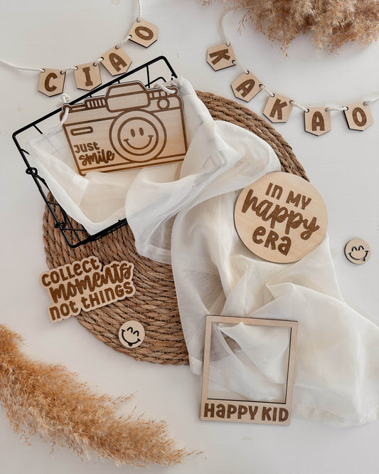 Flatlay Set - Happy graviert