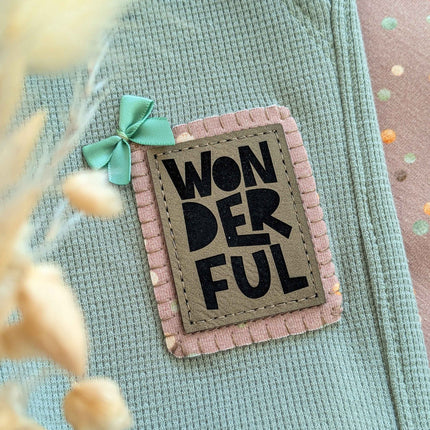 Kunstlederlabel - Wonderful