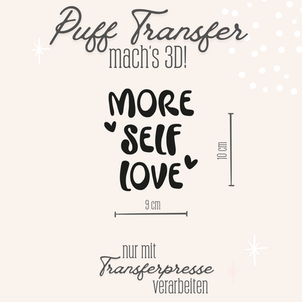 Puff Transfer - More selflove schwarz