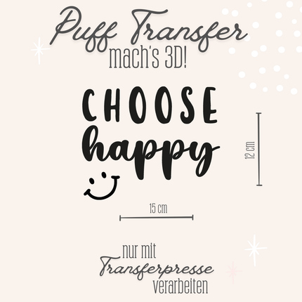 Puff Transfer - choose happy schwarz