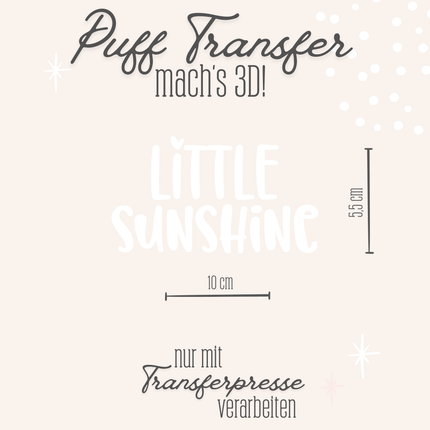 Puff Transfer - Little sunshine weiß
