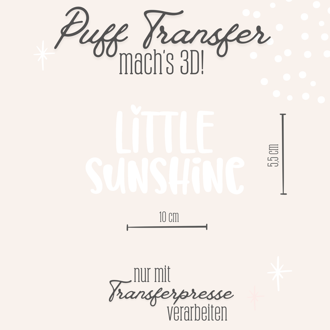 Puff Transfer - Little sunshine weiß