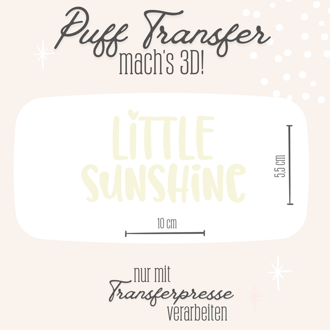 Puff Transfer - Little sunshine Pastellgelb