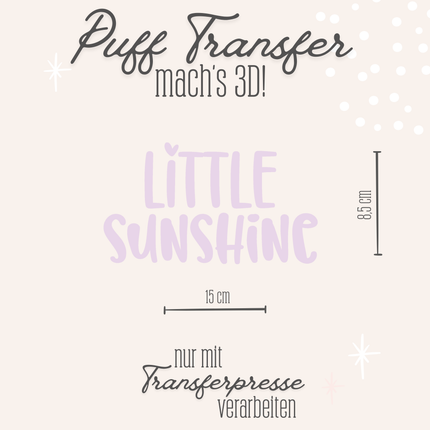 Puff Transfer - Little sunshine zartrosa