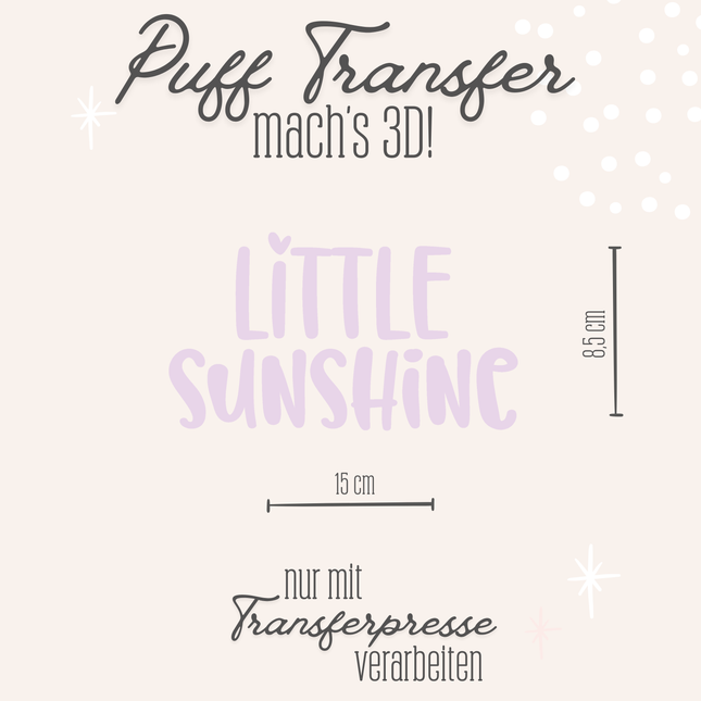 Puff Transfer - Little sunshine zartrosa