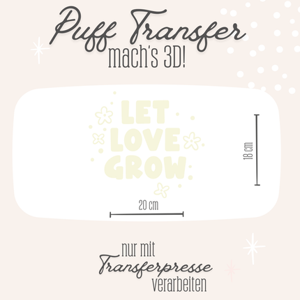 Puff Transfer - Let love grow pastellgelb
