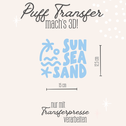 Puff Transfer - Sun Sea Sand hellblau