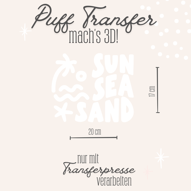 Puff Transfer - Sun Sea Sand weiß