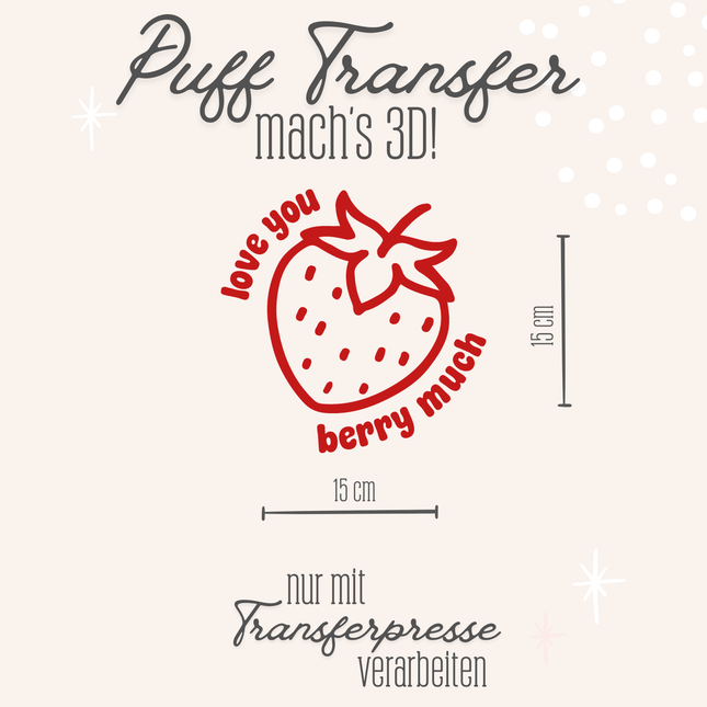 Puff Transfer - Love you berry much