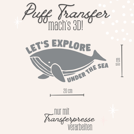 Puff Transfer - Let's explore hellgrau