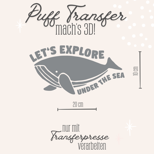 Puff Transfer - Let's explore hellgrau