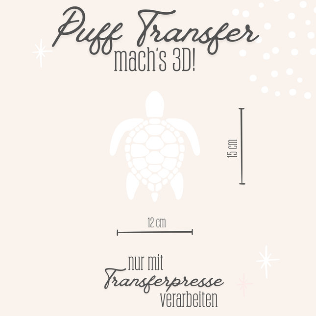 Puff Transfer - Schildkröte weiß