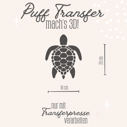 Puff Transfer - Schildkröte dunkelgrau