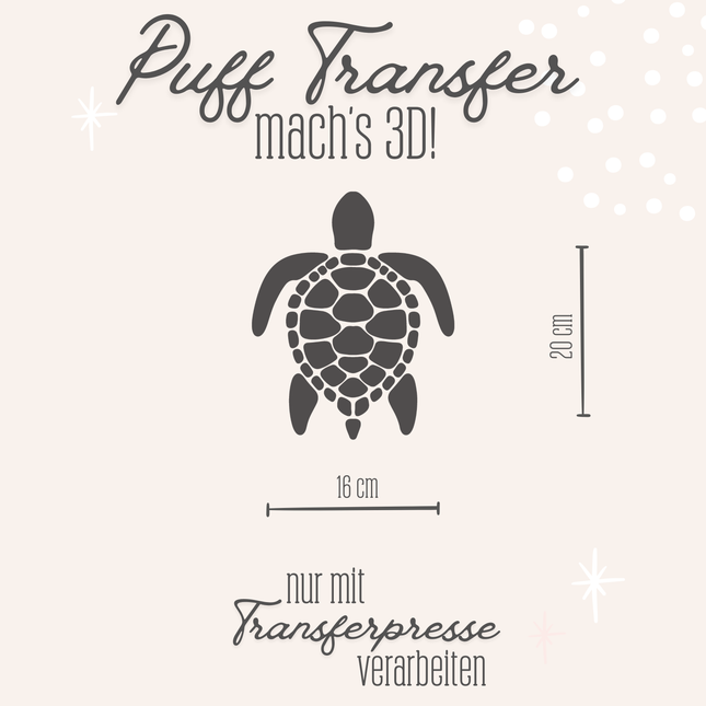 Puff Transfer - Schildkröte dunkelgrau