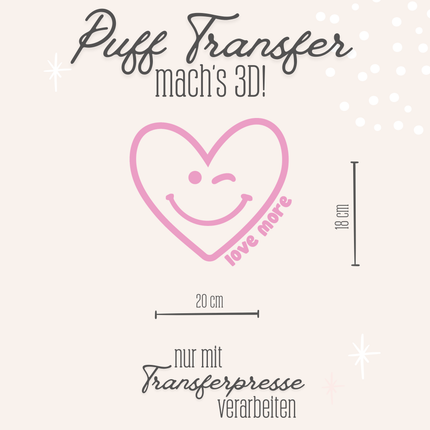 Puff Transfer - love more rosa