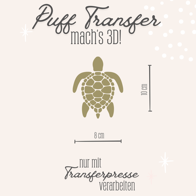 Puff Transfer - Schildkröte khaki