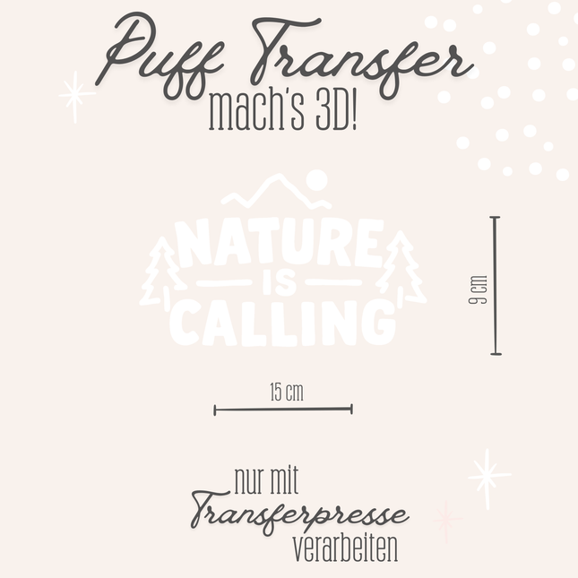 Puff Transfer - Nature is calling weiß