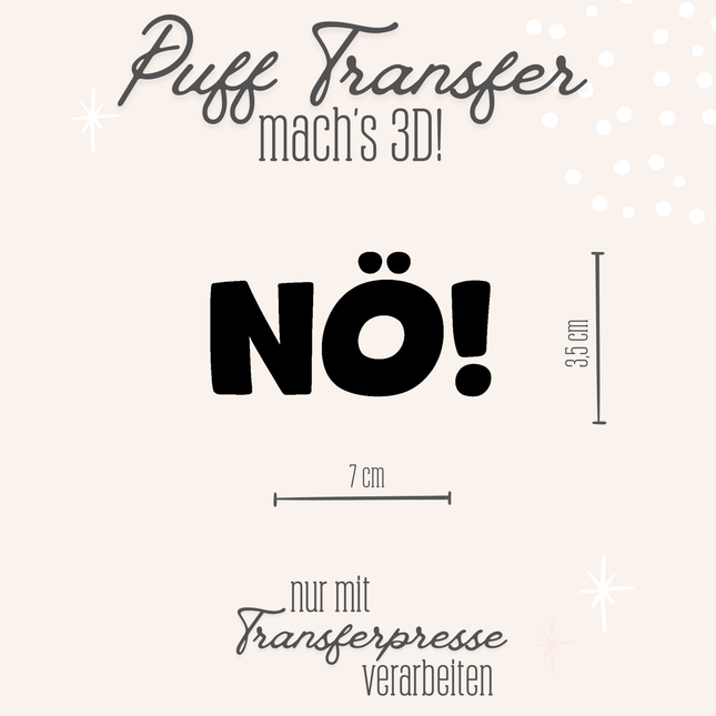 Puff Transfer - NÖ! schwarz