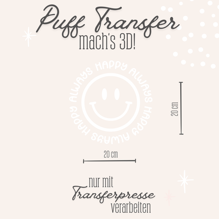 Puff Transfer - Happy Always weiß