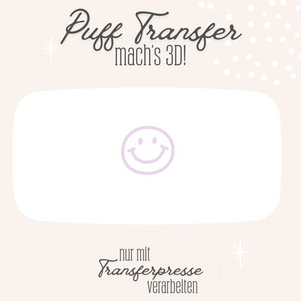 Puff Transfer - Happy face einzeln