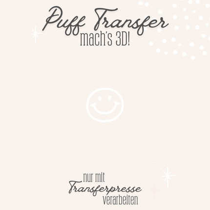 Puff Transfer - Happy face einzeln