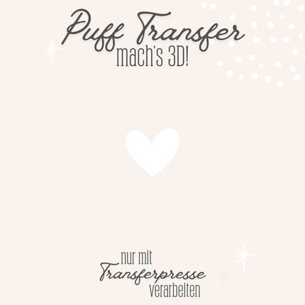 Puff Transfer - Herzen einzeln