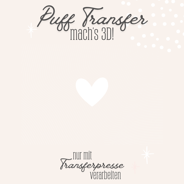Puff Transfer - Herzen einzeln