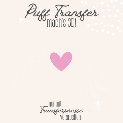 Puff Transfer - Herzen einzeln