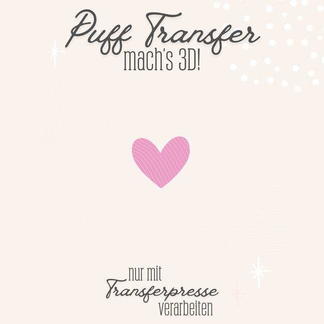 Puff Transfer - Herzen einzeln