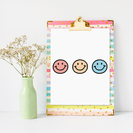 VB - 3er Reihe happy face bunt
