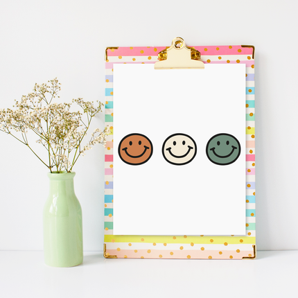 3er Reihe happy face copper